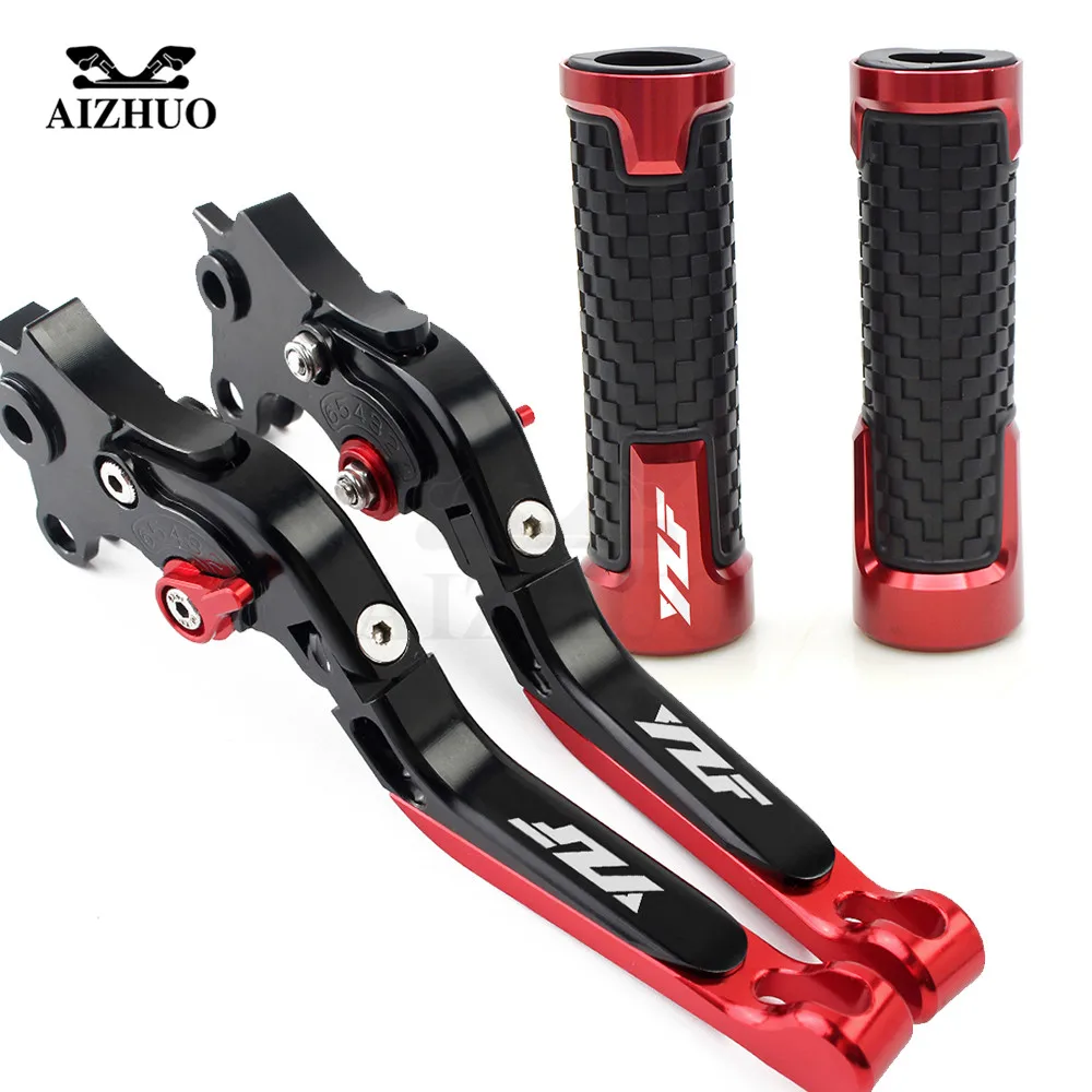 A Мотоцикла тормозной рычаг сцепления Adjusable+ ручками руль для YAMAHA YZF R1 R3 R6 R25 R125 R15 YZFR1 YZFR3 17 - Цвет: A