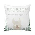 Персонализированный милый чехол для подушки Llama с оповещением о рождении, детский чехол для подушки из мягкого полиэстера, домашний декоративный чехол для дивана