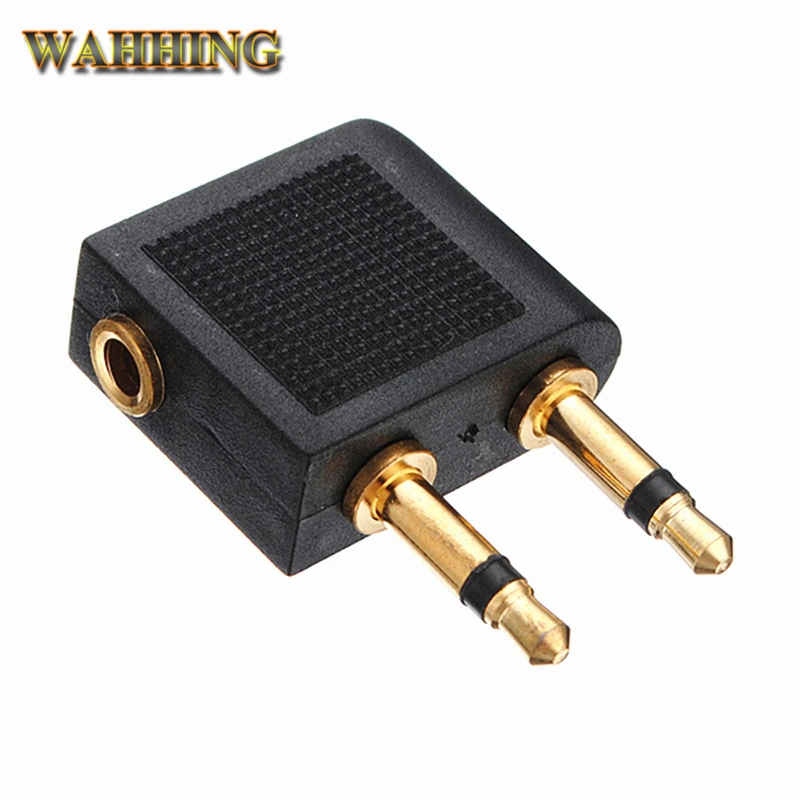 5 шт. двойной 3.5 мм Джек Женский аудио адаптер самолет наушники Авиакомпании