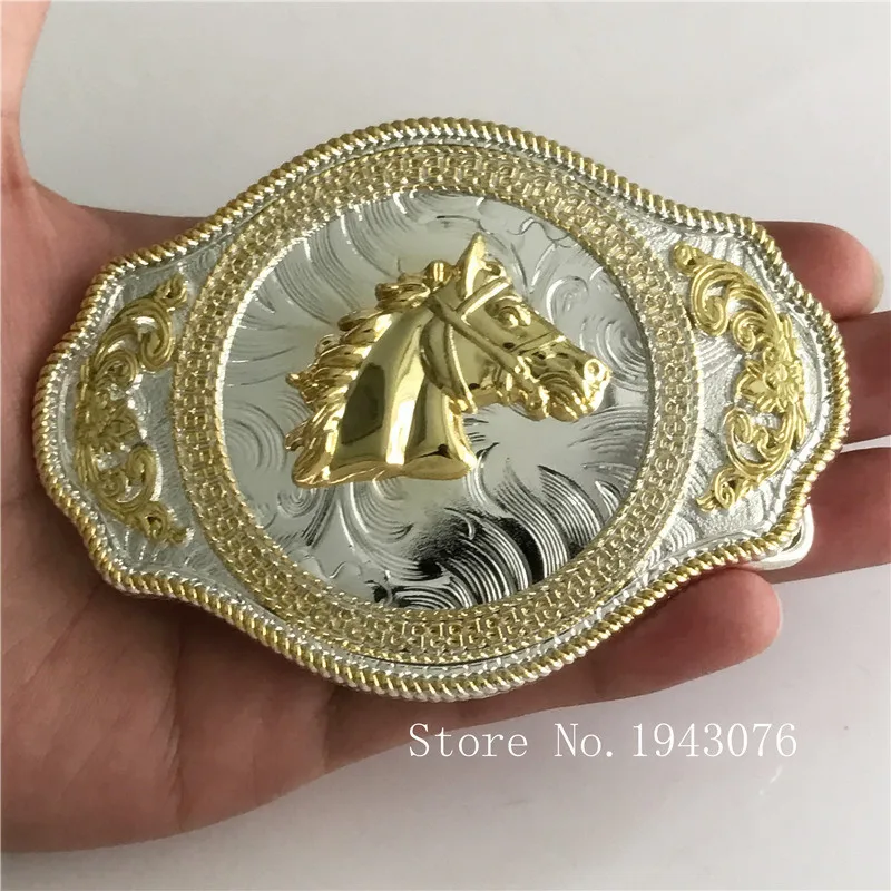 Розничная Западный ковбойский Пояс Пряжка с кружевом Золотая лошадь металлические пряжки женские мужские джинсы ювелирные аксессуары подходят 4 см широкий пояс