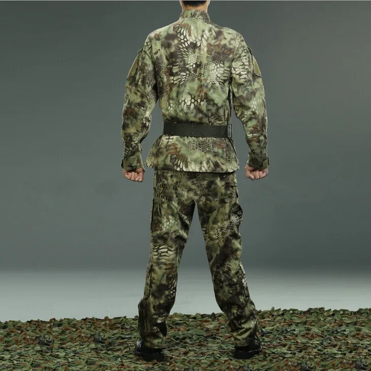 New men's/women's sports outdoor long-sleeved training camouflage smock sportswear python coat pants sets yun054 | Спорт и