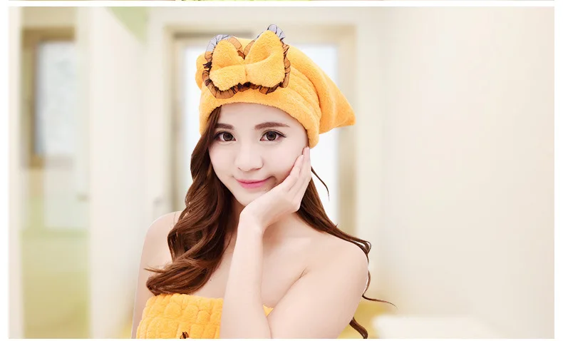 HazyBeauty 30x60 см женское сухое полотенце для волос из сверхтонкого волокна милое полотенце s для ванной комнаты 8 цветов полотенце s на голову MJ0003