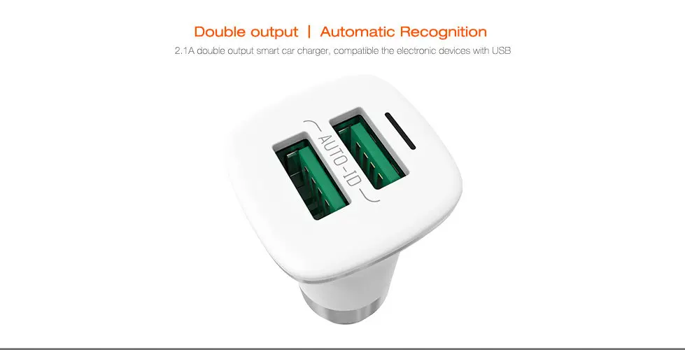 Металлическое быстрое автомобильное зарядное устройство 5 В 3 4 А 2 USB для