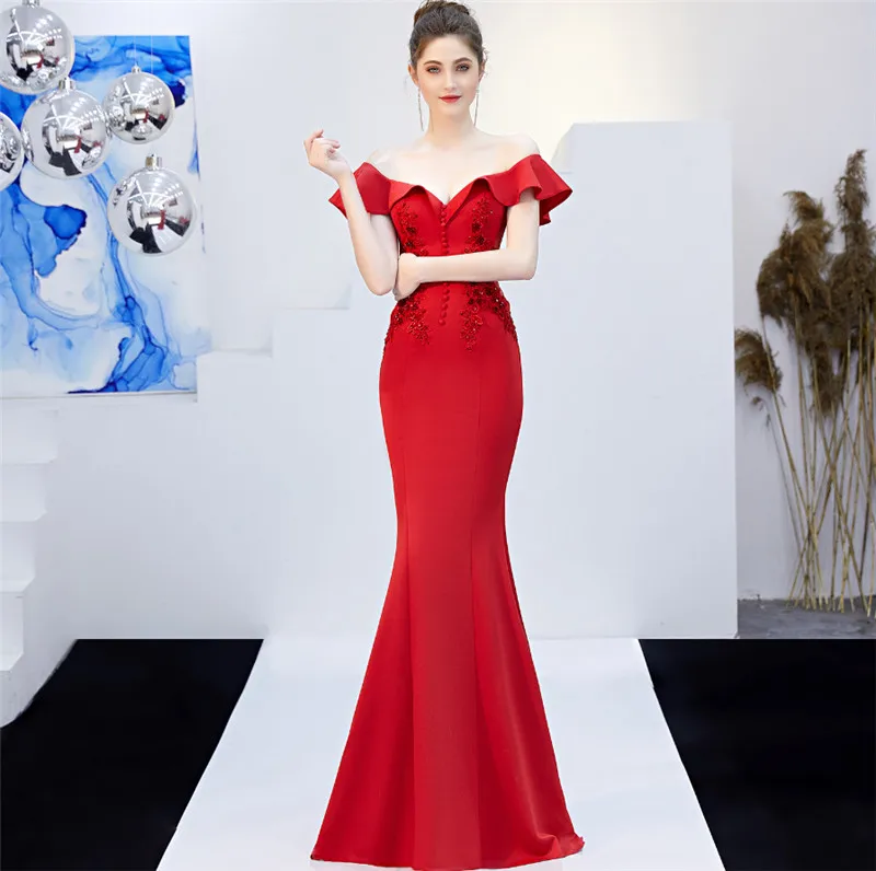 Элегантное Длинное Черное вечернее платье с блестками vestido de festa robe longue платья для