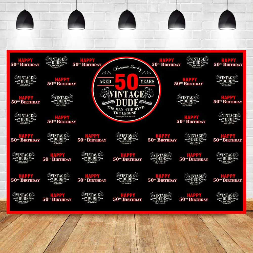 NeoBack 50th день рождения фон Aced 50 лет повторные шаги для фотосъемки на черный и