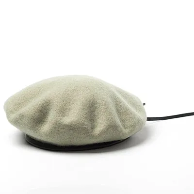 mint green beret JOEJERRY, плоская кепка, шерстяной берет, военный женский берет, зимний, французский стиль, шапка, черный кожаный берет, Детективная шапка - Цвет: mint green beret