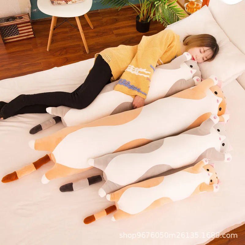 Новинка 2019 креативная Кукла Kawaii длинная кошка мягкие животные ленивая Спящая