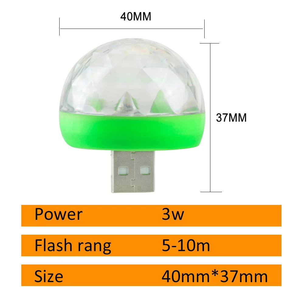 Мини USB лампа 3 Вт праздничное освещение RGB Светодиодная микро ночник Волшебный