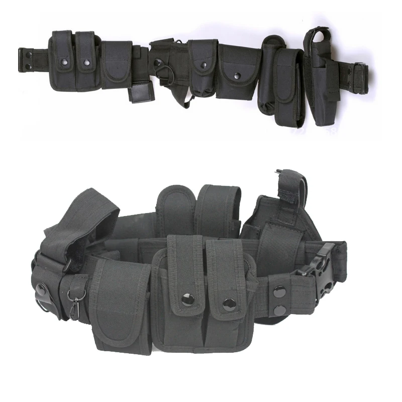 Полицейский нейлоновый ремень для пистолета с 10 функциональными аксессуарами (в