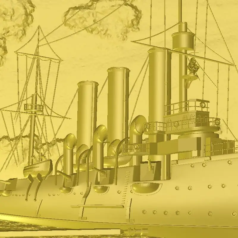 Высококачественная 3d модель рельef для ЧПУ или 3D принтеров в формате STL Avrora Cruiser|3d