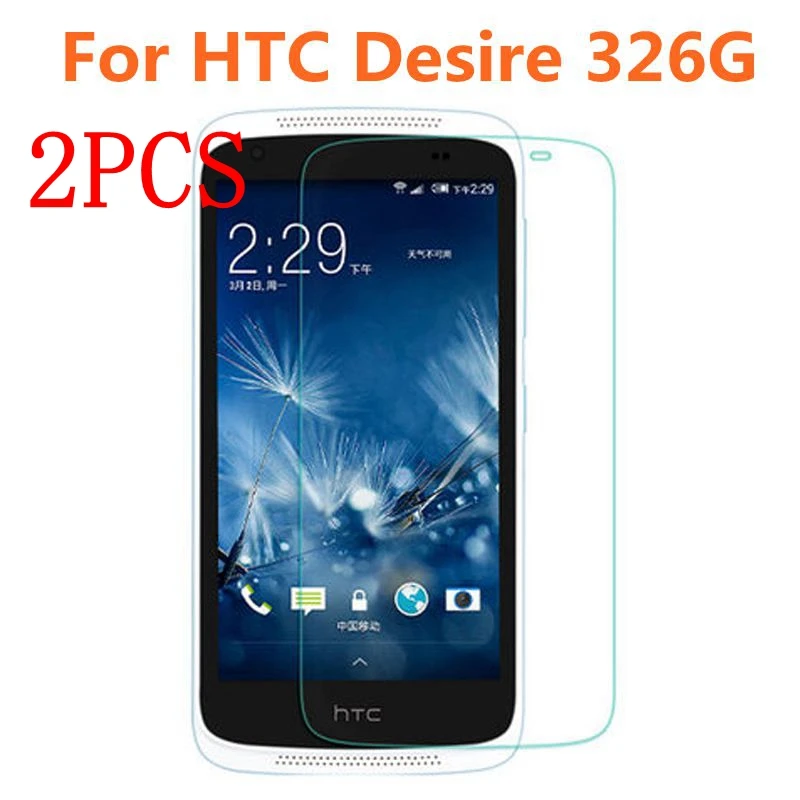 2 шт. закаленное стекло для HTC Desire 326G Защитная пленка экрана 326G|Защитные стёкла и