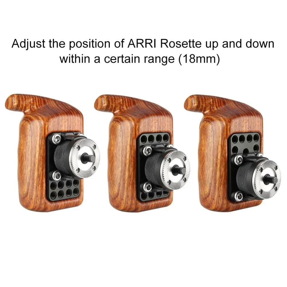 NICEYRIG(левая рука) деревянная ручка с розеткой ARRI для sony Nikon Canon камера клетка Наплечная установка DJI Ronin стабилизатор установка