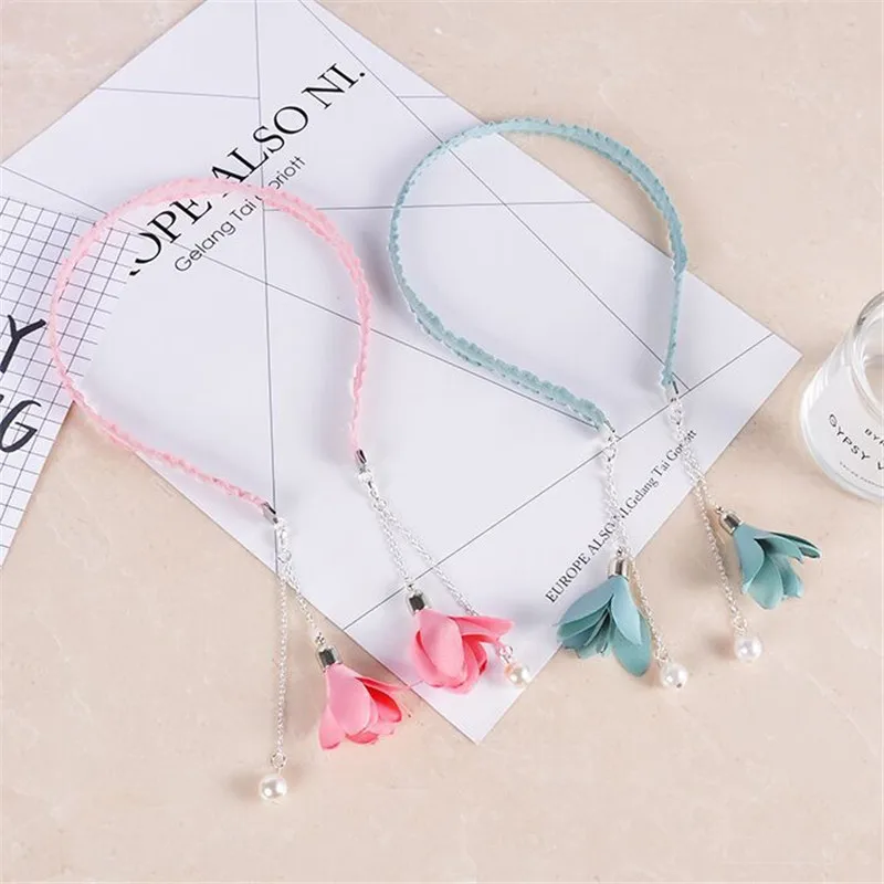 1 шт. Женская повязка на голову с жемчугом и подвеской|flower hair accessories|fashion accessorieshair