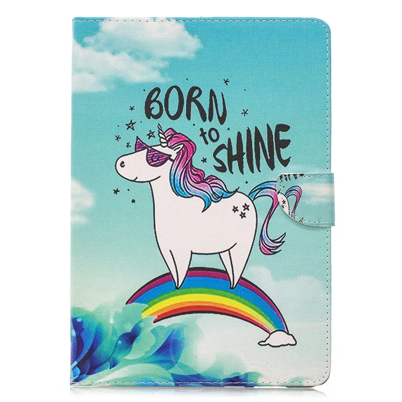 Unicorn Чехол для планшета для huawei T5 10,1 чехол Funda Kawaii Единорог Кот Щенок кожаный чехол для huawei MediaPad T5 10 чехол 10,1 дюймов - Цвет: Unicorn