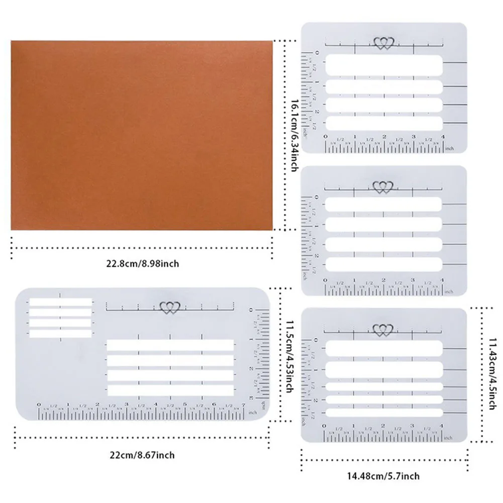 4 шт. Письмо Конверт шаблоны линейки приглашение тетрадь трафарет набор