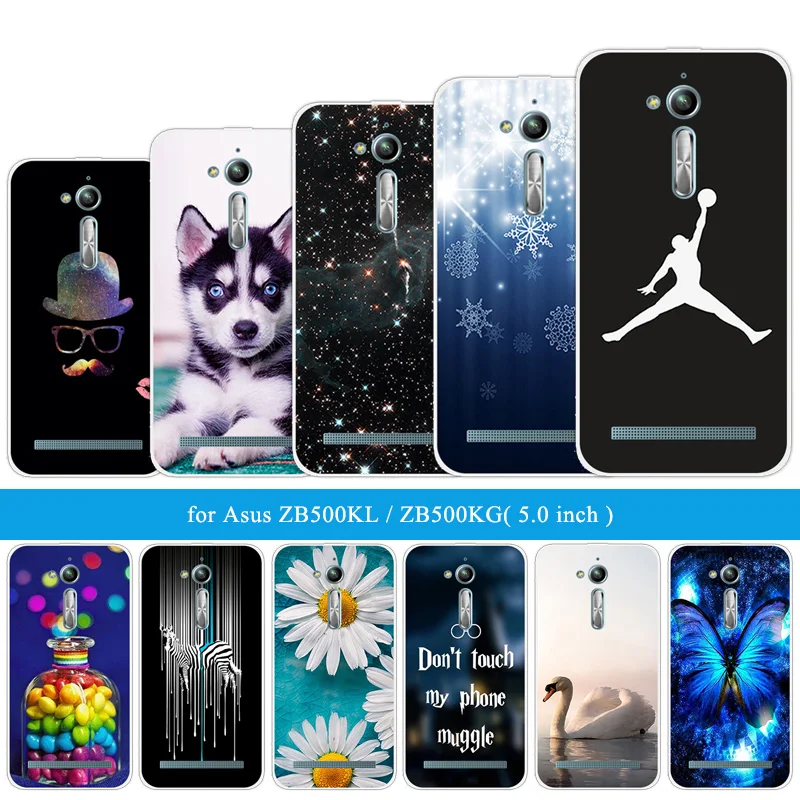 5 0 дюйма для ASUS Zenfone GO ZB500KL DIY чехлы телефонов мягкий силиконовый прозрачный ТПУ Asus