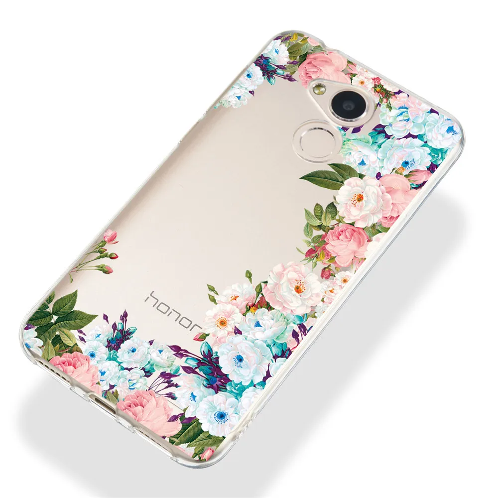 Чехол для huawei Honor 6A, чехол для honor 6A, 5,0 дюймов, 3D Рельефный цветок, кожа, прозрачный ТПУ чехол для Huawei Honor 6A 6 A, чехол для Honor 6A