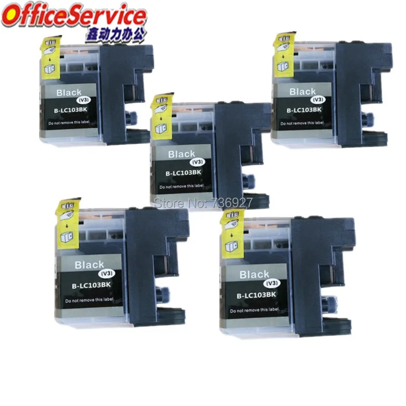 Совместимый чернильный картридж 5Black LC103 LC101 для лазерного принтера|ink cartridge|cartridge