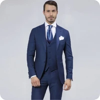 royal blue men suit for wedding bridegroom blazer prom custom made tuxedo slim fit formal terno masculino groom wear 3piece 2019