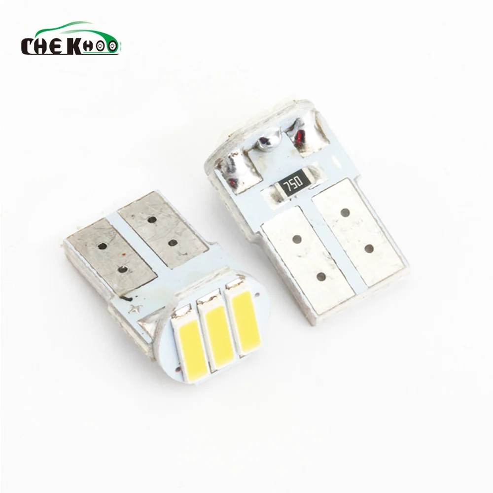 100 шт. автомобильный светильник T10 3smd 7020 светодиодные лампы для чтения