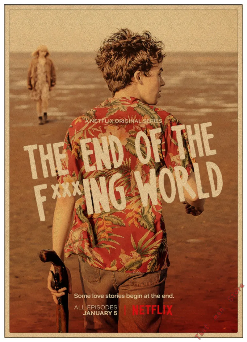 ВИНТАЖНЫЙ ПЛАКАТ конец F* ing World сериал настенная живопись Печать на плакате украшение дома 30*21 см