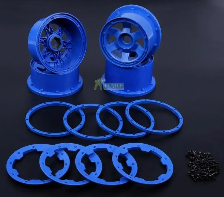 Nylon Super Star Wheel Hub with Beadlock Ring Fit for 1/5 HPI ROVAN KM BAJA 5B | Игрушки и хобби