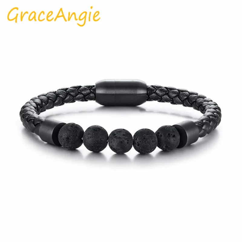Браслет GraceAngie из пеньковой веревки крутой черный браслет в стиле таинства с
