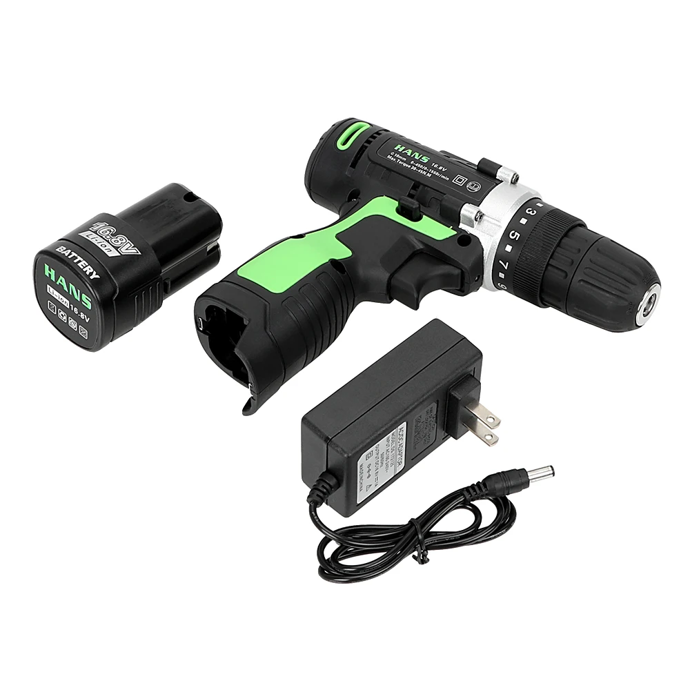 

DIYWORK 16.8V Double Speed Power Tools Lithium Battery Charging Electric Drill Electric Screwdriver Perforator Cordless Drill