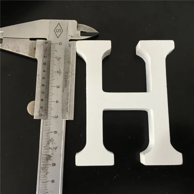 H 1 шт. DIY A-Z Деревянные белые английские буквы Свадебный декор Алфавит украшения boda mariage деревянные украшения слова вечерние украшения - Цвет: H