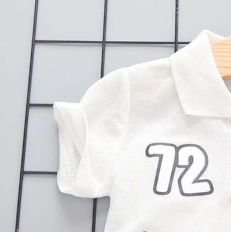 2019 Children's summer clothes set cotton baby short sleeve turn collar shirts boys Newborn body suit cartoon kids clothing | Детская