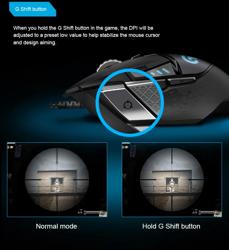 Logitech gaming mouse G502 PROTEUS SPECTRUM logitech Gaming Mice with 12000DPI RGB TUNABLE mouse for mouse gamer PUBG overwatch