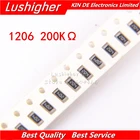 100 шт. 1206 SMD резистор 5% 200K Ом 204 200 кОм