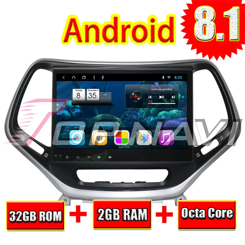 TOPNAVI Android 8 1 Автомобильная GPS навигация для JEEP Cherokee 2016 автомобильное радио