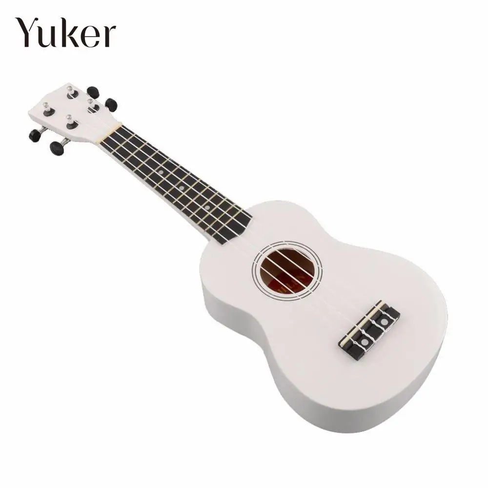 Yuker 21 дюймов укулеле Ukelele Mahalo белый 4 струнные художественные подарки сопрано музыкальный гитарный инструмент для начинающих гитарист