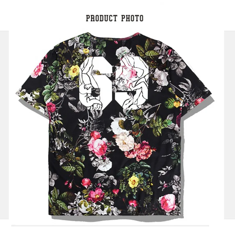 Новинка хлопок мужские 3D печать улица великолепные розы и письма стиль для