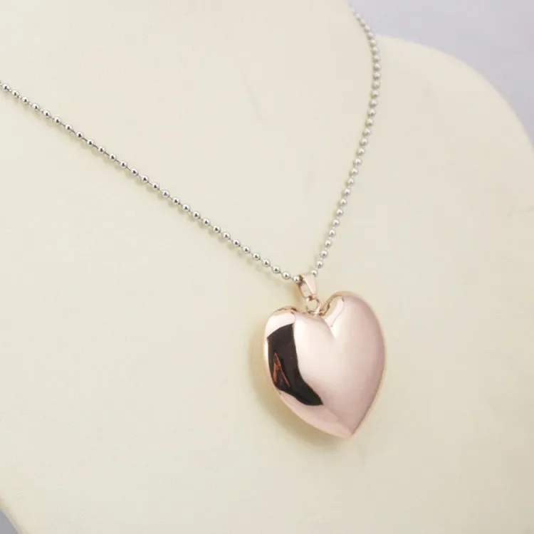 Оптовая продажа классическое ожерелье из нержавеющей стали с большим розовым