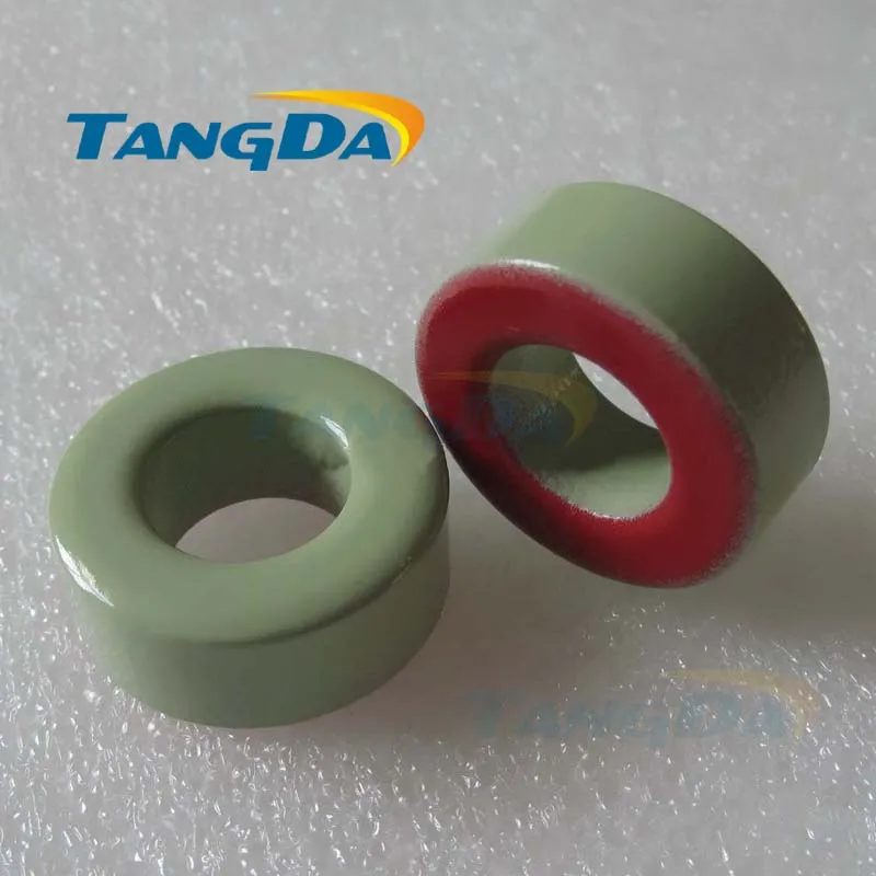 

Tangda Iron powder cores T106-18 OD*ID*HT 27*14.5*11 mm 70nH/N2 55ue Iron dust core Ferrite Toroid Core toroidal green red