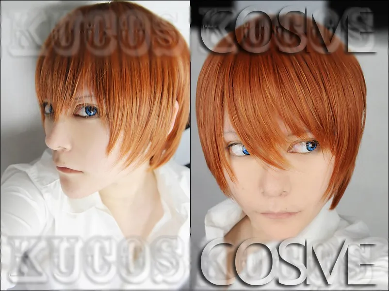 

New Arrival Death Note Killer Wig Yagami Light Cosplay Wig Brown Mixed Blonde Light Yagami Halloween Party Wigs + Free Wig Cap