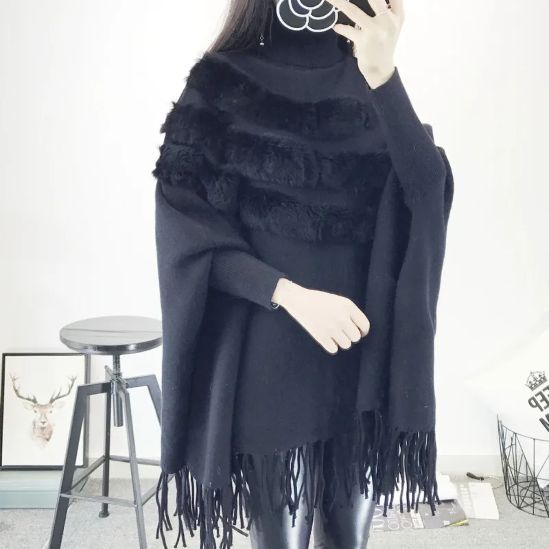 LANMREM свитер с высоким воротником женские пуловеры Плащи шаль Тип рукав летучая