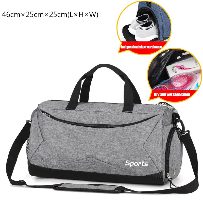 Grey Спортивные сумки для сухого влажного плавания, спортивные сумочки Gymtas, коврик для йоги, сумка для мужчин, для фитнеса, тренировок, занятий спортом, Tas, для путешествий, для улицы, XA617WA - Цвет: Grey