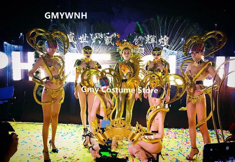 EC72 певец Бальные Танцевальные сценические костюмы подиум dj-шоу платье
