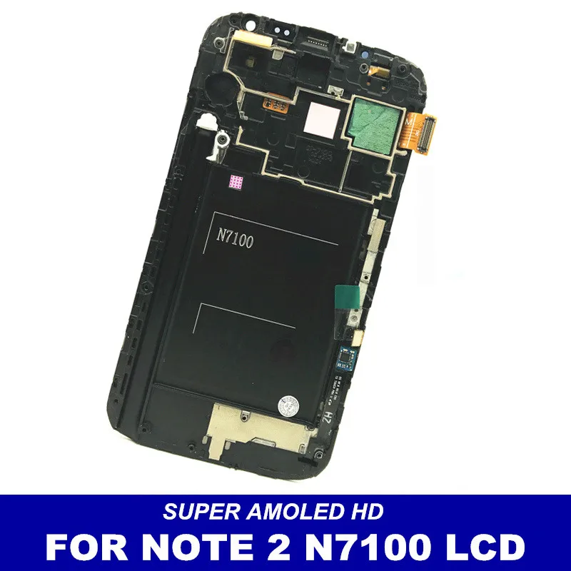 Супер AMOLED HD телефон LCDS для Samsung Galaxy Note 2 Note2 N7100 LCD сенсорный дигитайзер экран в