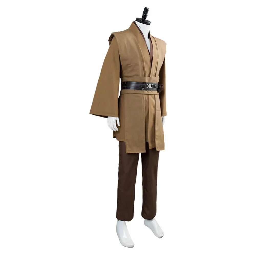 Звездный Косплей Wa Kenobi джедай костюм для косплея Туника коричневый халат джедая