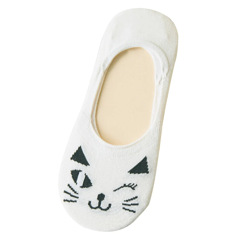 1 пара черный белый серый Кот игрушечная лодка мягкие хлопковые носки стелс