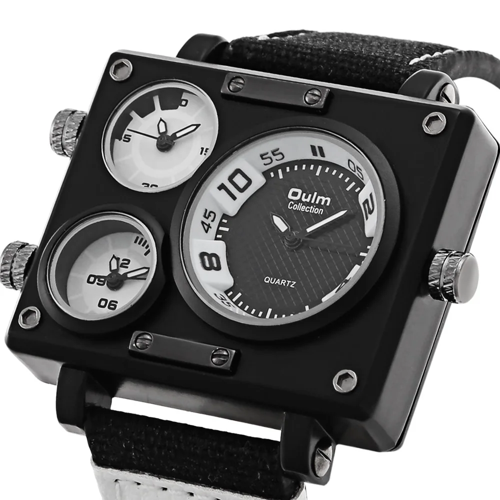 

Tike Toker,New Arrive Unique Male Watch Luxury Big Size Square Dial Compass Decoration Quartz Clock Antique Men's Military Watch