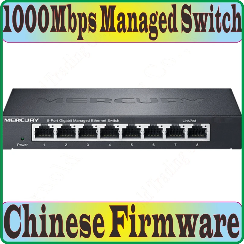 Китайская прошивка 8 портов 1000 м гигабитный управляемый коммутатор Ethernet 100/1000