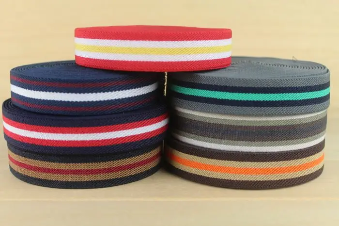 2 5 см толщиной в полоску эластичная Полиэстеровая лента Сумка ремни пояс лямки