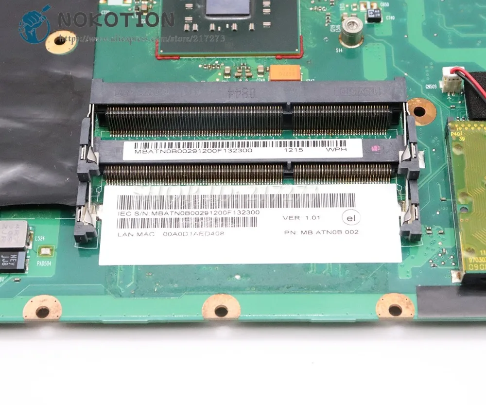Материнская плата NOKOTION для ноутбука Acer aspire 6935 6935G материнская PM45 DDR3 MBATN0B002 MB. Atn0b. 002