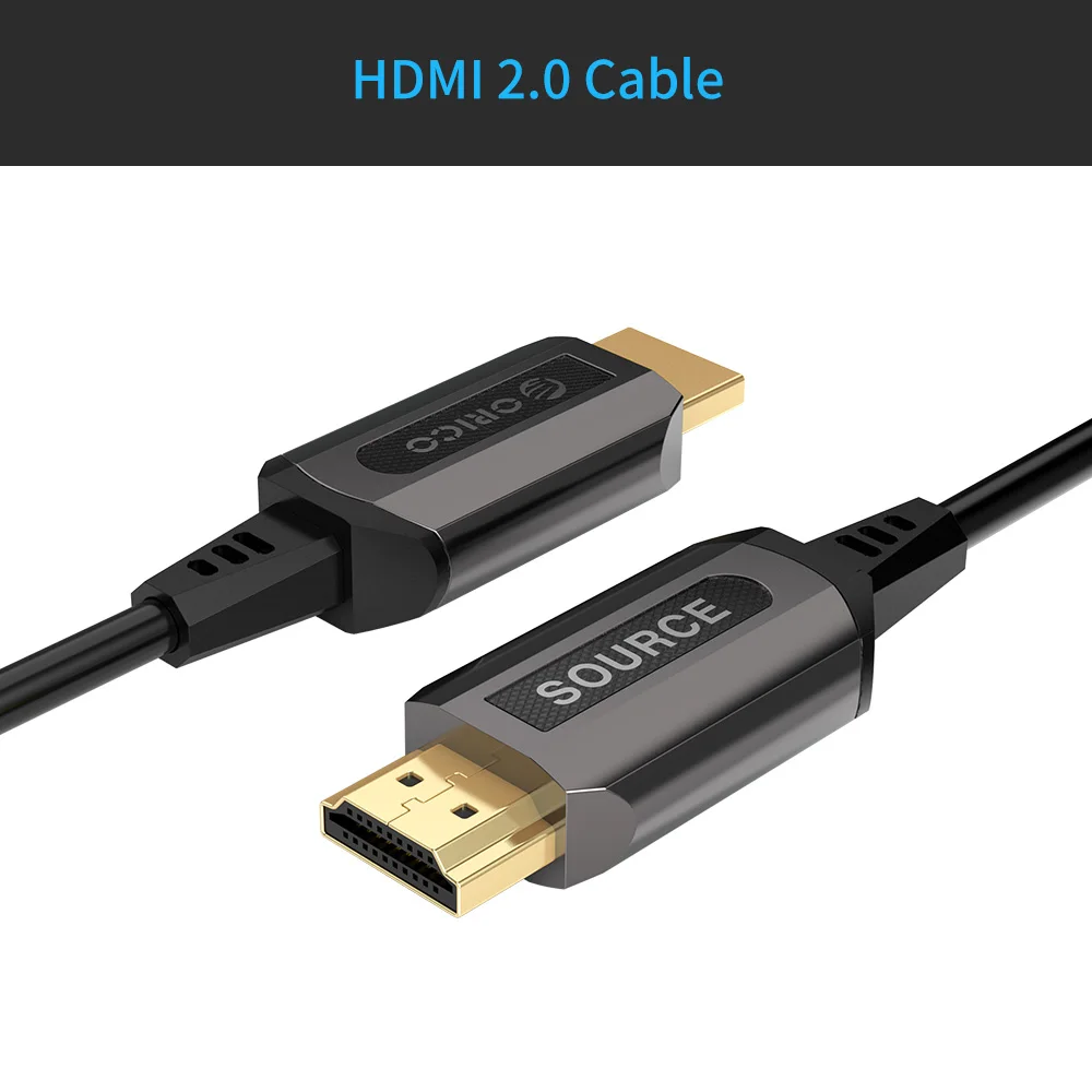 HD701 ORICO HDMI2.0 Кабель Штекерный HDMI2.0 кабель 4 к 60 Гц 18 Гбит/с Оптическое волокно HDMI разъем для ТВ ПК проектор ноутбук компьютер - Цвет: HD701