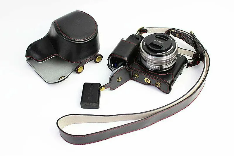 Чехол из искусственной кожи для камеры Sony Alpha A6000 A6300 16 50 мм Винтажный чехол в стиле